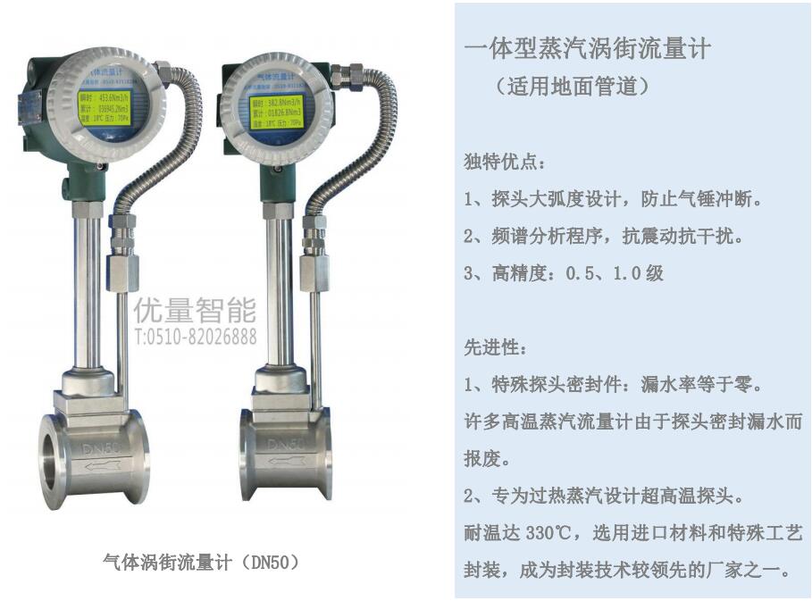 一体型蒸汽涡街流量计