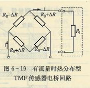 有流量时热分布型TMF传感器电桥回路